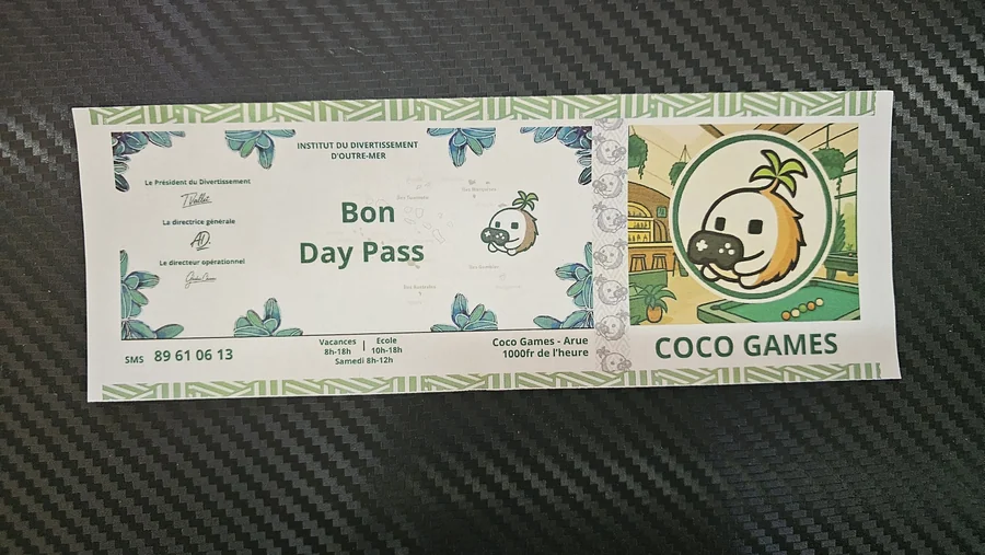 vend 1 daypass à cocogames