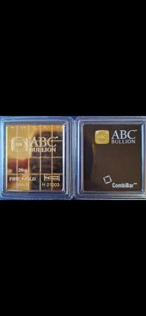 Lingot d'or de 20x1g (20g) ABC Bullion 999.9% 24 carats
