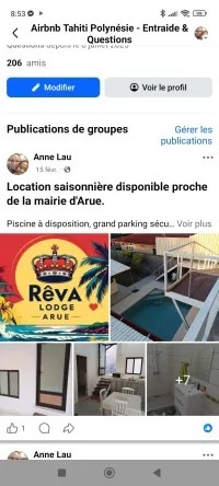 Location saisonnière Arue