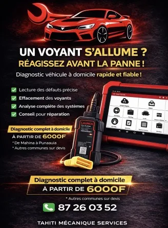DIAGNOSTIC VEHICULE À DOMICILE