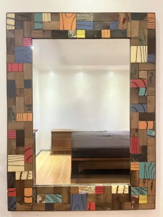 MIROIR TECK et Résine