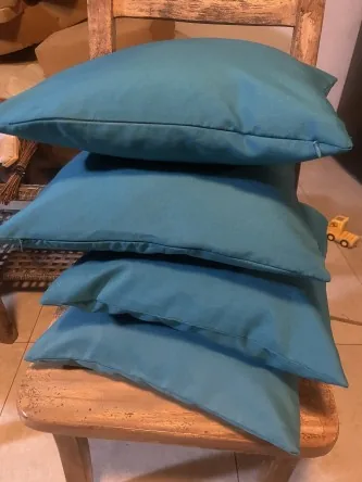 4 Coussins housse bleu