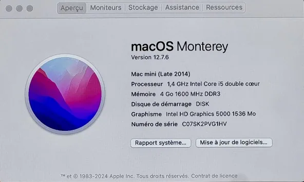 MAC MINI 500Go