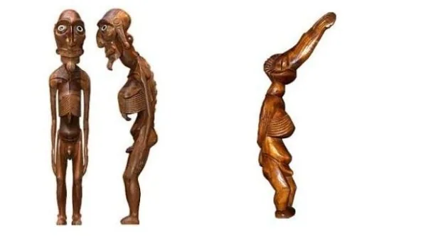 Cherche statuettes artisanat Île de Pâques.