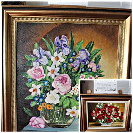 Tableaux du peintre René Roche avec son certificat.