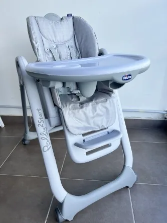 Chaise haute Chicco Polly 2 Start – Gris – Excellent état  #BabyFactory