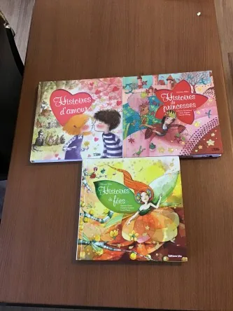 Lot 3 livres histoires de fées, princesses, d'amour