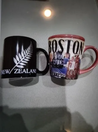Lot 2 tasses Boston et NZ neuves