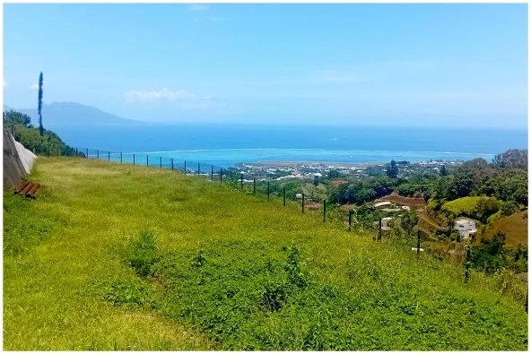 PUNAAUIA, VENDS BEAU TERRAIN, VUE MER