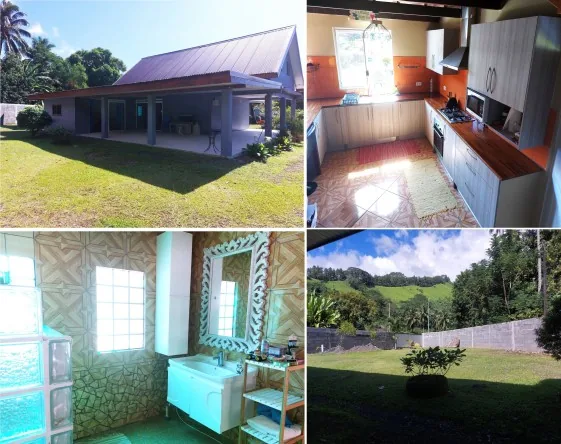 MAHAENA...LOUE MAISON DE 160M² Hab., 4 CHAMBRES, TERRAIN DE 1000M² CLOS, QUARTIER CALME