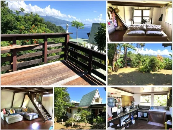 AFAAHITI, PLATEAU MARAEAPAI, A LOUER JOLI CHALET 3 CH., VUE MER