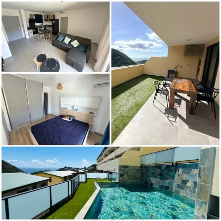 AQ - PAPEETE appartement F2 climatisé vue piscine - 155 000F