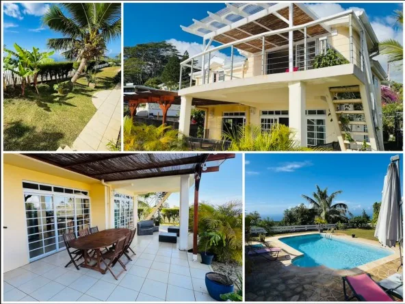 AQ - MAHINARAMA maison F4 meublée avec piscine et jolie vue - 295 000F