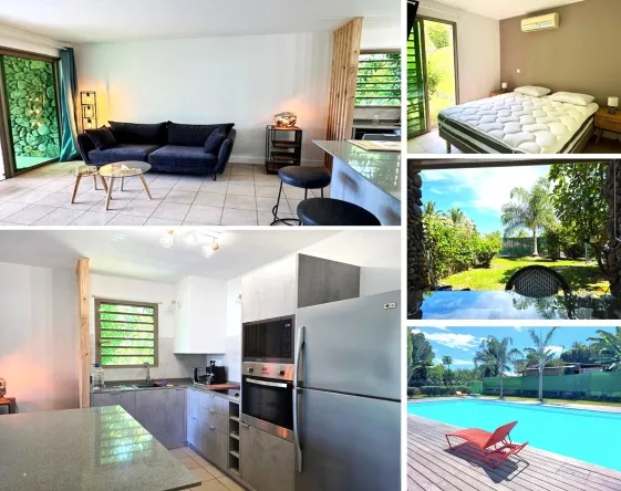 PUNAAUIA/ROYAL PALM'S... LOUE APPARTEMENT 44M² Hab., 1 CHAMBRE, JARDINET 110M²