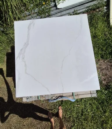Carreaux imitation marbre blanc 60x60