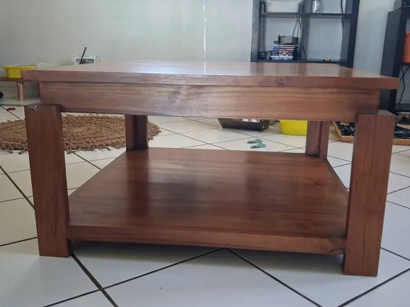 TABLE BASSE TECK